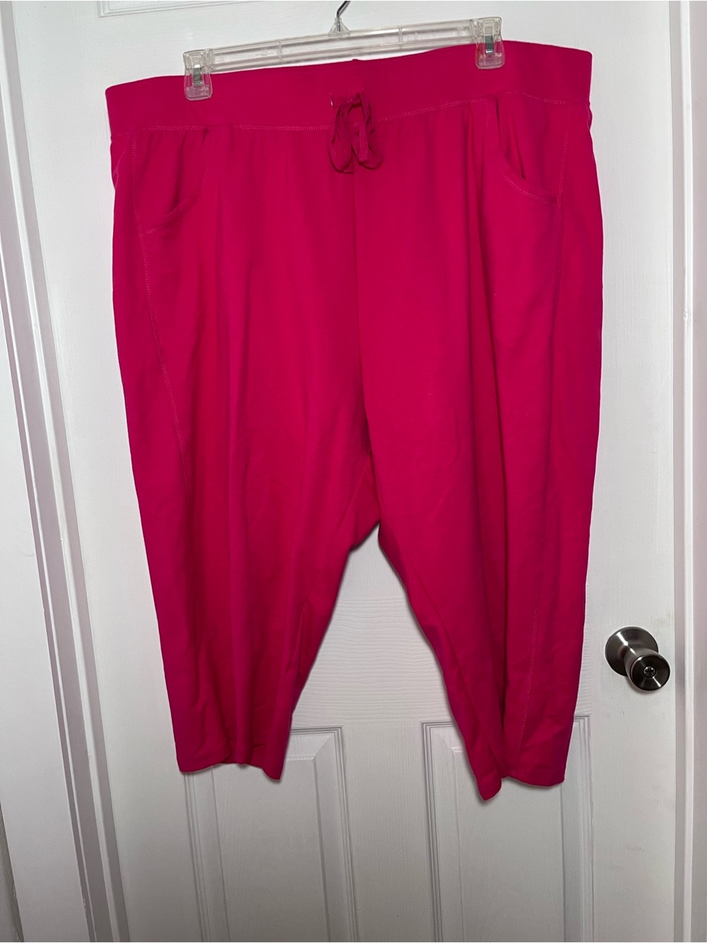 Just Me Hot Pink French Terry Capris